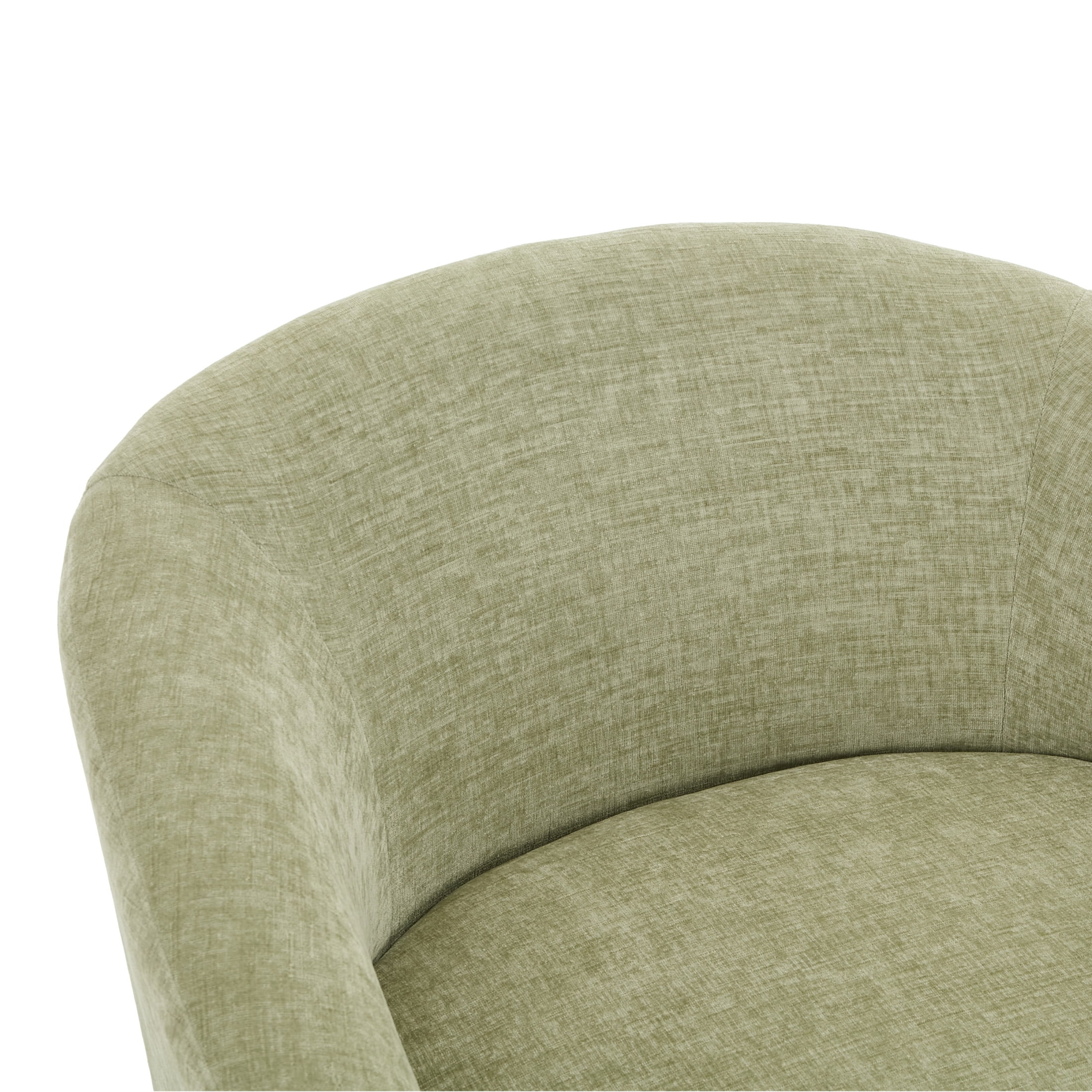 Christopher Knight Home Contemporary 360° Swivel Barrel Accent Chair, Green Chenille Upholstery and Cushion