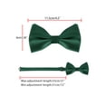 thumbnail image 3 of INSPIRE CHIC Men's Pre-Tied Bow Tie with Matching Pocket Squares Sets for Business Causal Dark Green One Size, 3 of 5
