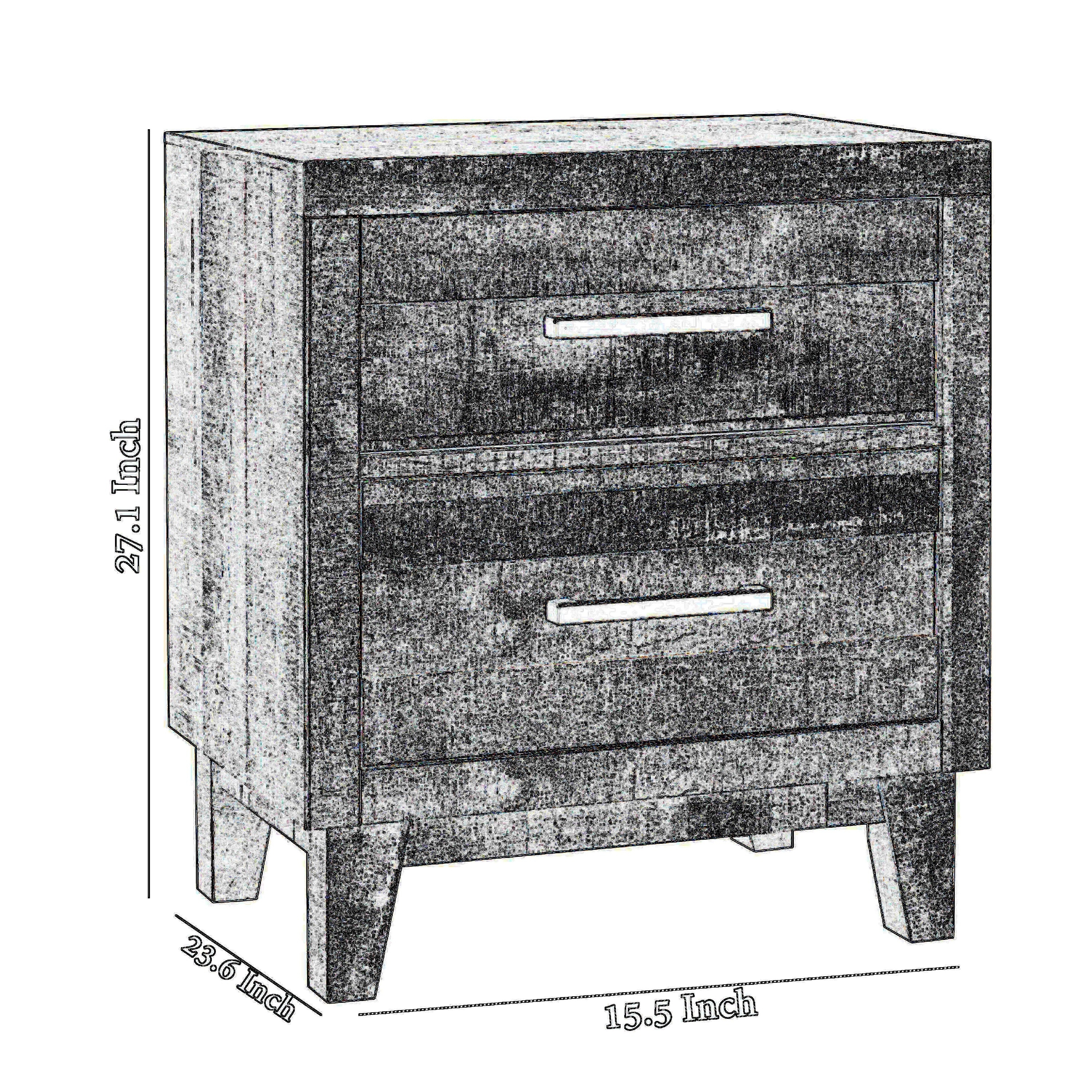 Benjara Bm215470 2 Drawer Wooden Nightstand With Plank Style Fronts Bar Handles Brown 27 1 X 15 5 X 23 6 In Walmart Com Walmart Com