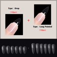 thumbnail image 1 of 240 Uds Gel X punta de uñas postizas prensa en el sistema de extensión acrílico cubierta completa ataúd esculpido uñas postizas cápsula americana arte Tan Jianjun unisex, 1 of 2