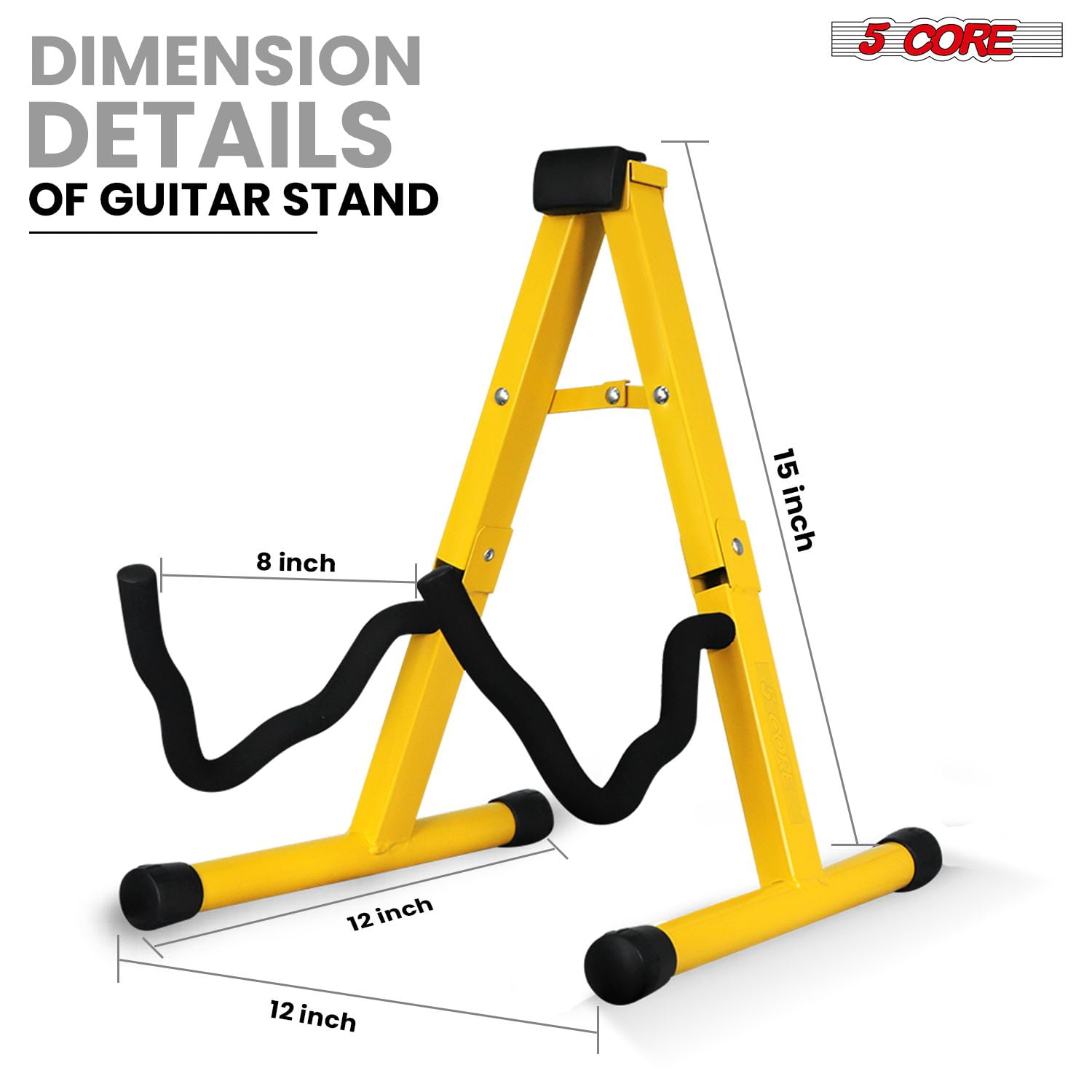Guitar Stand 2PC A Frame w Soft Foam Arm Non Slip Rubber for Acoustic Electric Bass