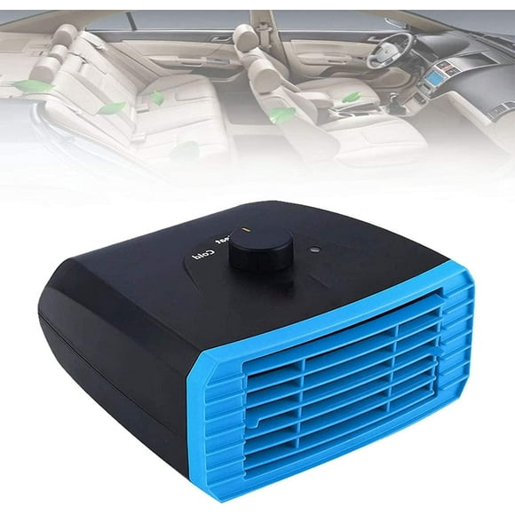Car Flat Heater, Electric Fan Defroster, Plug-in Cigarette Lighter with 3.9 Ft / 1.2 M Line for Car, Truck, Van (Size : Blue 12V)