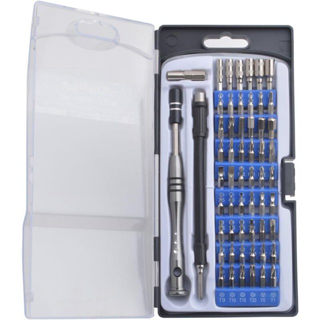 Kit de 57 piezas de puntas para destornillador de precisión magnético Herramientas de reparación multifunción con 54 puntas ideales para teléfonos inteligentes, computadoras portátiles, relojes, jugue