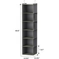thumbnail image 3 of AWLYLNLL Hanging Closet Organizer and Storage, 6-Shelf Closet Hanging Storage Shelves, Grey, 3 of 7