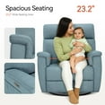 thumbnail image 5 of MCombo 23.3'' Wide Seat Power Swivel Glider Recliner Chair with Adjustable Headrest, Nightlight for Nursery Living Room Bedroom, Fabric (Pacific Blue), 5 of 10