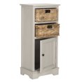thumbnail image 3 of SAFAVIEH Connery Solid Nautical 2 Wicker Basket Storage Cabinet, Vintage Grey, 3 of 12