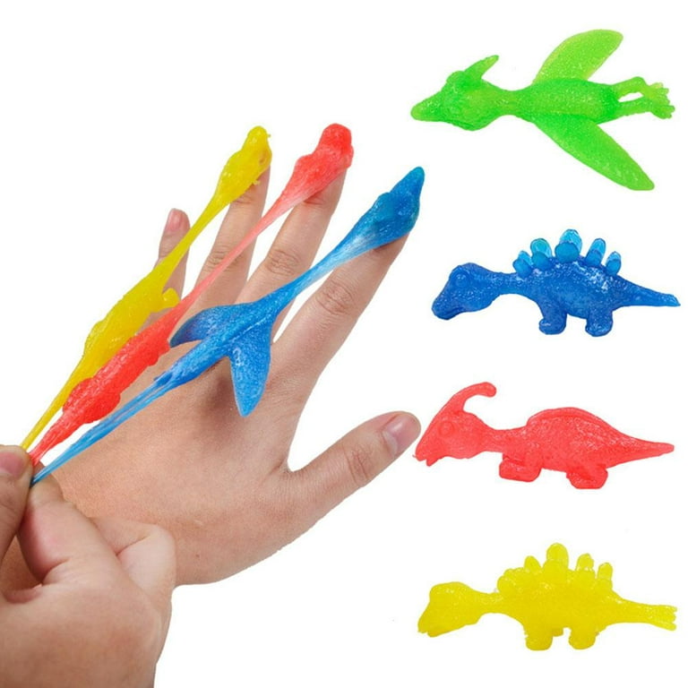 Untica Slingshot Dinosaur Finger Toys, Finger Dinosaurs Sling Shot, Slingshot  Dinosaur Finger Action Figures, Rubber Stretchy Flying Dinosaur Toys  Finger, Random Color (10 pcs) 