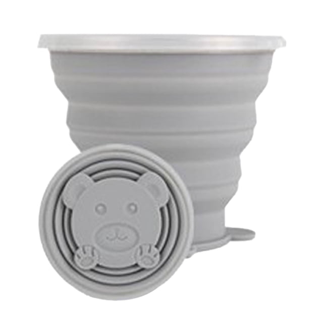 COPA DE AGUA Plegable de Silicona Taza Plegable de Vije Plegable Ultrafina Con Correa para Manual para acampar y Senderismo al Aire Libre