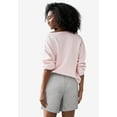 thumbnail image 2 of ellos Women's Plus Size Fleece Shorts With Drawstring Waist, 2 of 2
