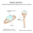 thumbnail image 5 of Rosec Jewels Ethiopian Opal Heart Engagement Ring with Diamond - 8 mm - Split Shank Ring - AAA Quality - With Jewelry Box, 14K Rose Gold, US 12.50, 5 of 9