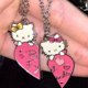 thumbnail image 2 of Collar de Hello Kitty para pareja, colgante de Metal con dibujos animados de Anime, estilo de pareja, regalo de cumpleaños y Navidad, 2 of 4