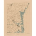 thumbnail image 2 of USGS 26x32 White Modern Wood Framed Museum Art Print Titled - Newburyport Massachusetts Sheet - USGS 1894, 2 of 4