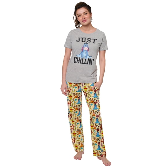 Women's Disney Winnie the Pooh Eeyore T-Shirt and Lounge Pants Set (Size Small)