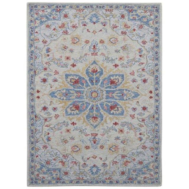 Amer Rug RDT40576 Tapis de Zone Tufté à la Main, Cobalt - 5 Pi. x 7 Pi. 6 Po.