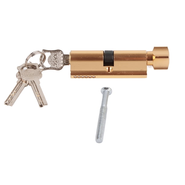 Cerradura de cilindro para puerta de armario, sistema de seguridad para el hogar, herramienta de aluminio con llave para gabinete, buzón, cajón, armario, color dorado