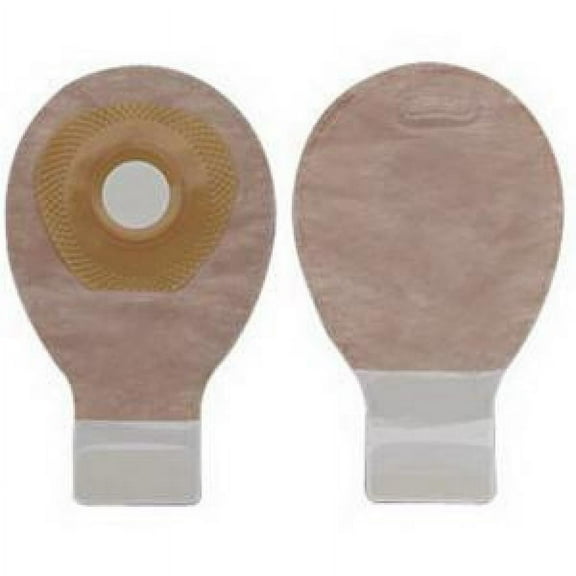 Premier Filtered Ostomy Pouch, One-Piece System, 7 Inch Length, Mini, 1-3/16 Inch Stoma, Drainable, Flat, Pre-Cut, 20 Count