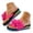 Pink, variant on Women's Wedge Flip Flops Flower Platform Summer Beach Vacation Slides Sandals Casual Walking Thong Slippers Shoes Size 6-10 Orange