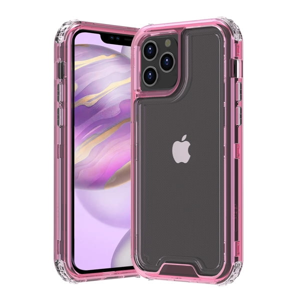 iPhone 12 Pro Max Pink Clear Transparent Case Cover