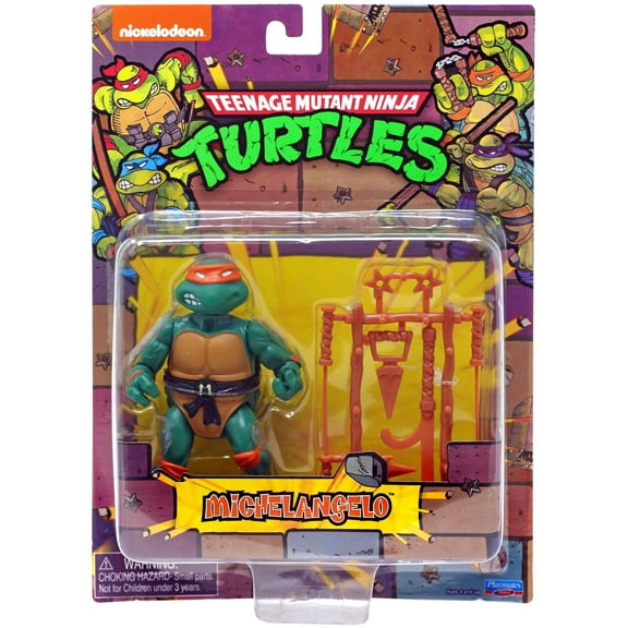 Teenage Mutant Ninja Turtles Retro Michelangelo Action Figure (Rotocast Sewer Lair)