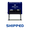Blue, variant on Vivid Stamp SHIPPED By Date Self Inking Rubber Stamp (Red Ink) - Large