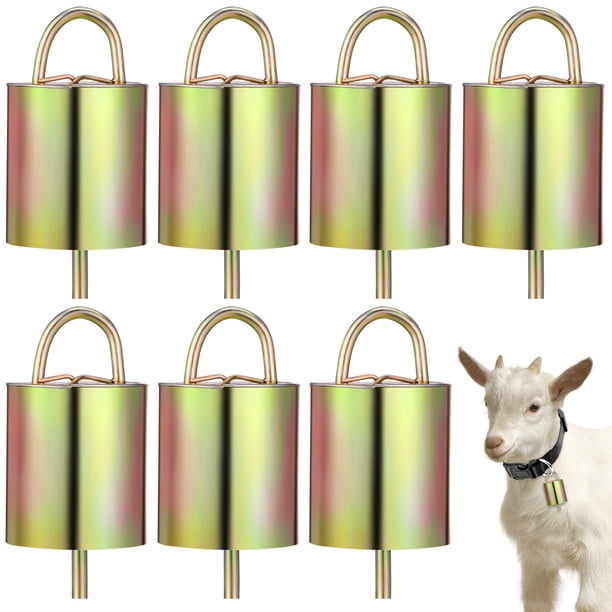 FELTECHELECTR 8 cencerros de cobre para vacas de pastoreo, con sonido fuerte, para animales de granja, ovejas, caballos y ganado.