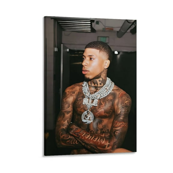 Poster NLE Choppa Rapper Art Poster Decorative Painting Canvas Wall Art Living Room Posters Bedroom Painting 12x18inch(30x45cm)