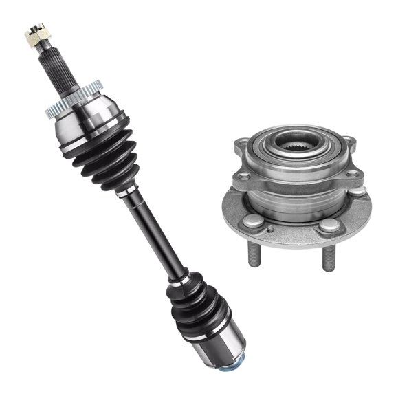 AutoShack Front CV Axle Shaft Wheel Hub Bearing Assembly for Kia & Hyundai, Sorento 2011-2013 Santa Fe 2010-2012, AWD FWD L4 2.4L V6 3.5L - Passenger Side - Without ABS, 5-Lug