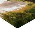 thumbnail image 2 of Ambesonne Tree Fitted Sheet, Stream Foggy Scene, Queen Size, Brown Green Dust, 2 of 3