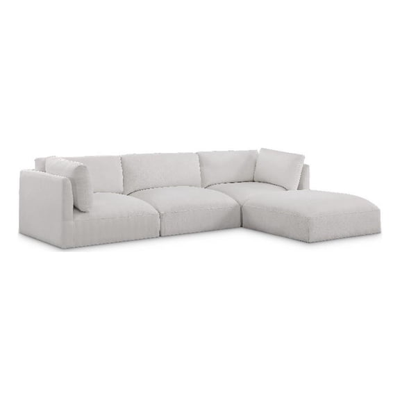 Meridian Furniture Ease Cream Fabric Modular Sectional