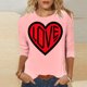 thumbnail image 2 of TaTaai Women's A 3/4 Sleeve Christmas Printed Round-neck Top Gift, 2 of 6