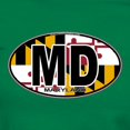 thumbnail image 3 of CafePress - Maryland MD Oval (W/Flag) Women's Dark T Shirt - Women's Traditional Fit Dark T-Shirt, 3 of 4