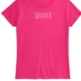 thumbnail image 3 of Wicked - Pink Logo - Women's Fitted Graphic T-Shirt, 3 of 4