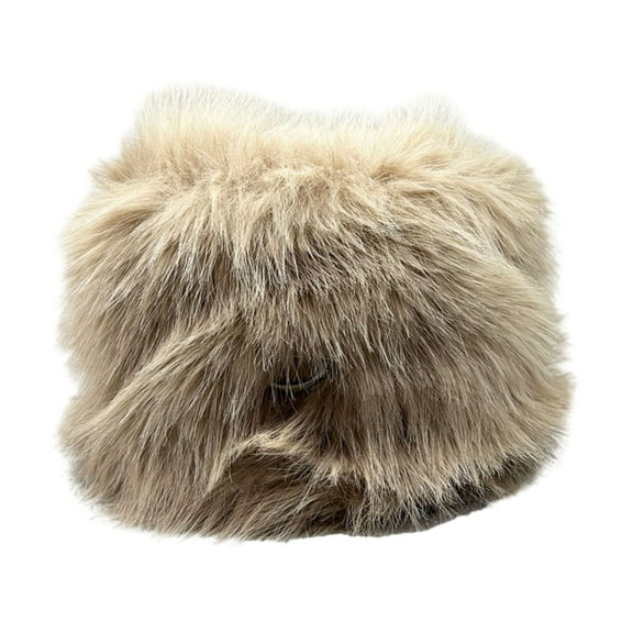 LINASHI Polyester Fiber Hat Cozy Stylish Women's Plush Hat Warm Lightweight Windproof Bucket Hat for Autumn Winter Perfect for Hairstyle Protection Knitted