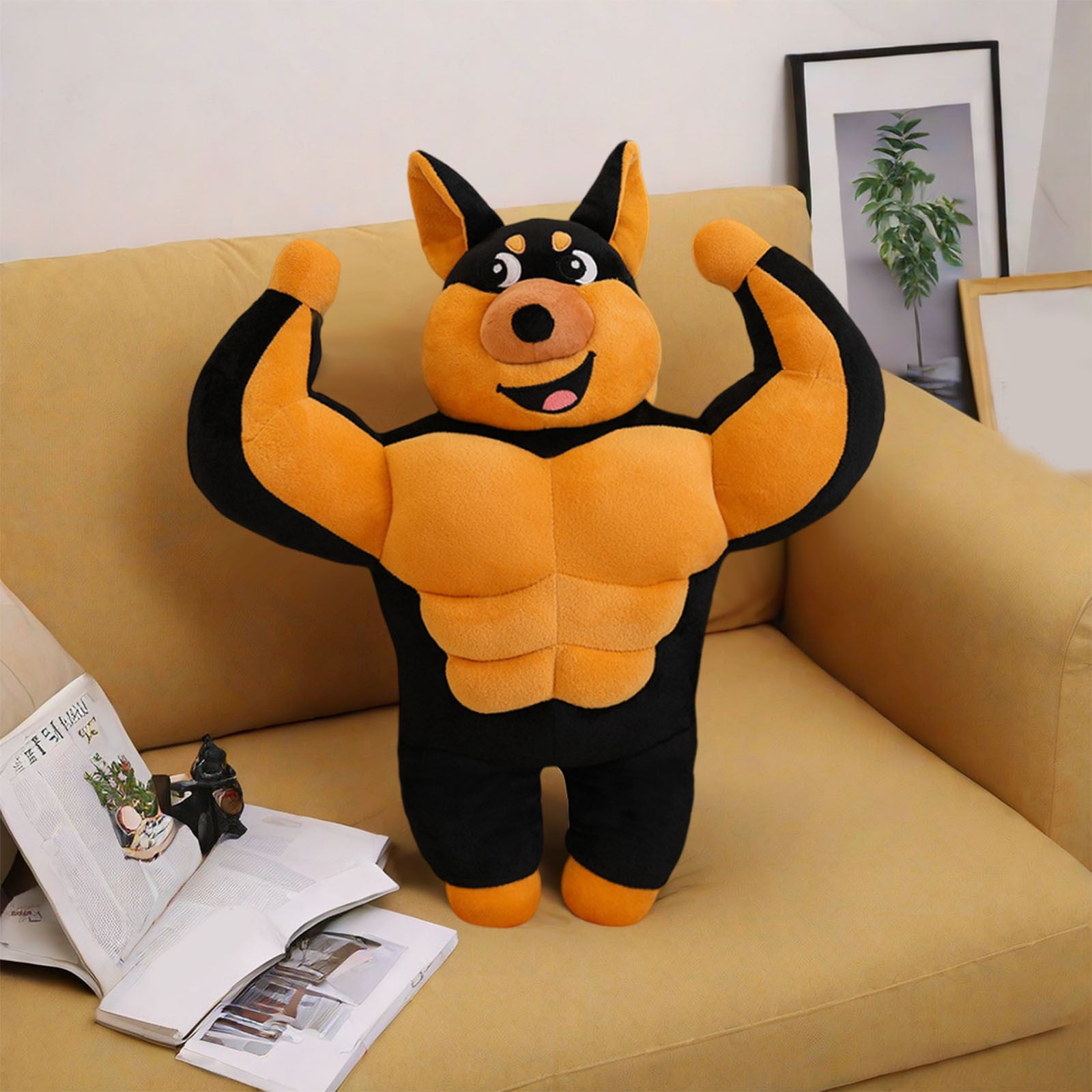 RWVBM Pillows Case Sale Deals Funny Muscle Dog Pillow Toy Doll Big Dog Doll Girl Cloth Doll Birthday Gift Home Comforts Essentials Walmart
