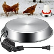 Poultry Waterer Heated Base, Chicken Water Heater for Winter Deicer Heated Base Chicken Coop Water Heater,Poultry Founts, Automatic Pet Water Drinker Chicken Coop Accessories