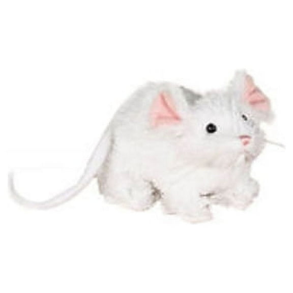 Ganz Webkinz Lil'Kinz -  WHITE MOUSE (6" Plush)(NO WEBKINZ CODE)(BONUS 1 FUN CHOPS & 1 ZIPPER BRACELET)