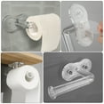 thumbnail image 3 of Porte-papier Toilette Acrylique Transparent avec Étagère pour Rangement Design Simple et Performance Durable 7.87 Pouces, 3 of 9