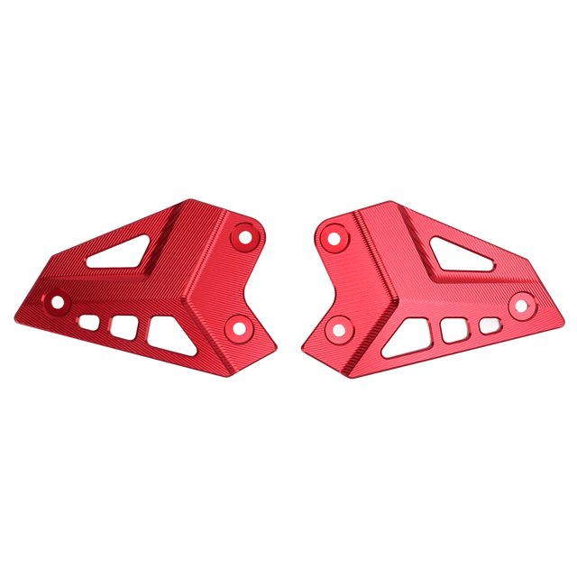 Protector de clavija de pie de motocicleta Placa trasera Protector de talón Reemplazo de aleación de aluminio para Z900 2017-2021Rojo