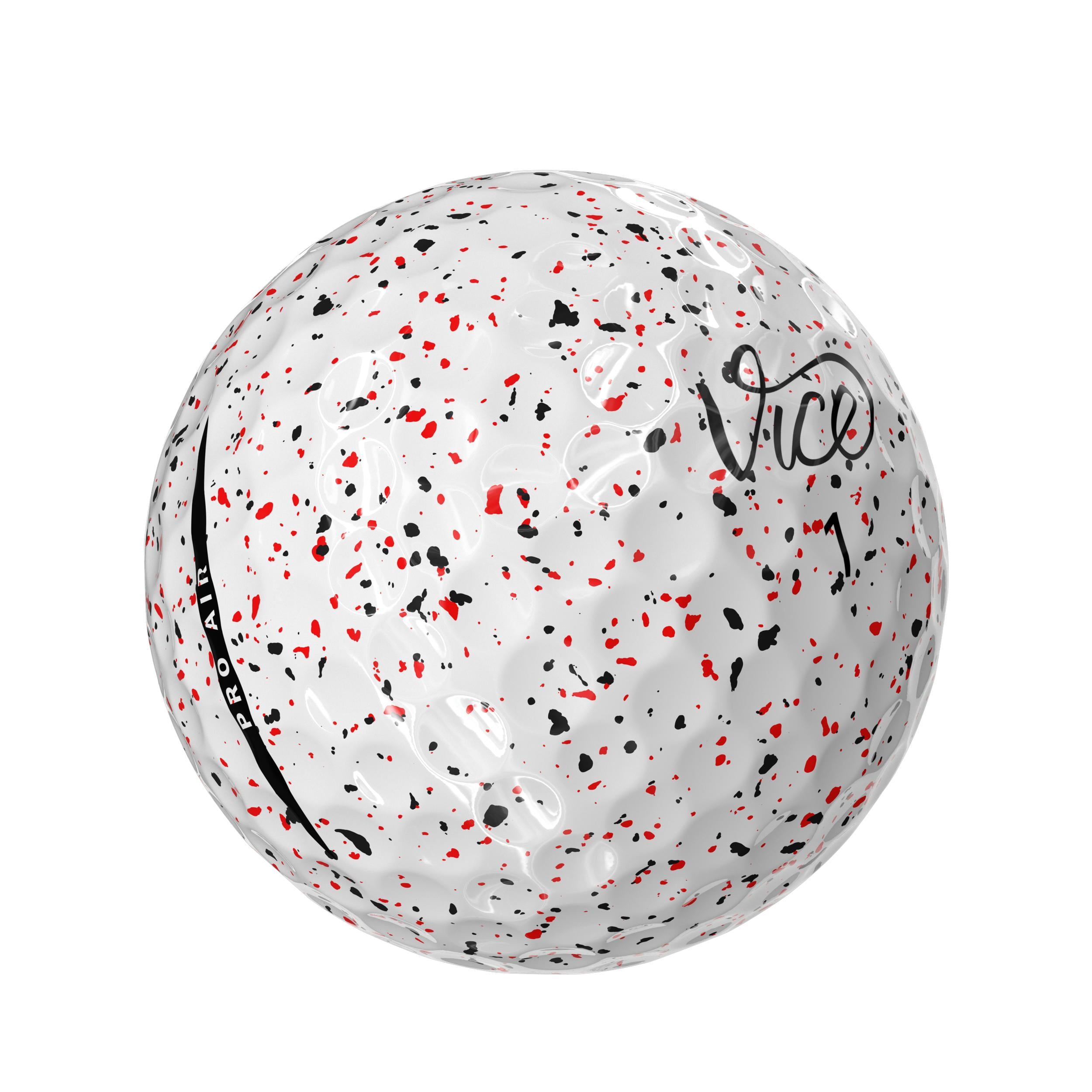 Vice Pro Air 2024 Golf Balls 12pk, Red/Black Drip
