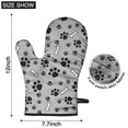 thumbnail image 6 of Cute Oven Mitts,Paw Prints and Bones Oven Mitt 2-Pack Set,Kitchen Gloves for Oven,Heat Resistant Oven Mitts 7.7"x12", 6 of 7