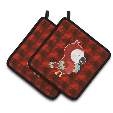 Caroline's Treasures Parrot Pair of Pot Holders