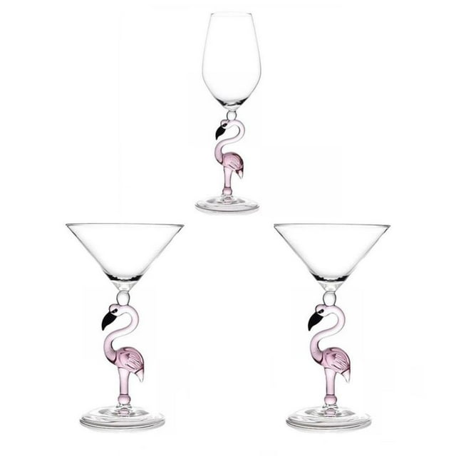 3 Pieces Glass Transparent for Party Events Christmas Cocktail Couples