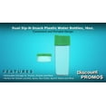 thumbnail image 2 of 10 Dual Sip-N-Snack Plastic Water Bottles Set, 16 oz. - Screw On Lid, BPA Free - Green, 2 of 5