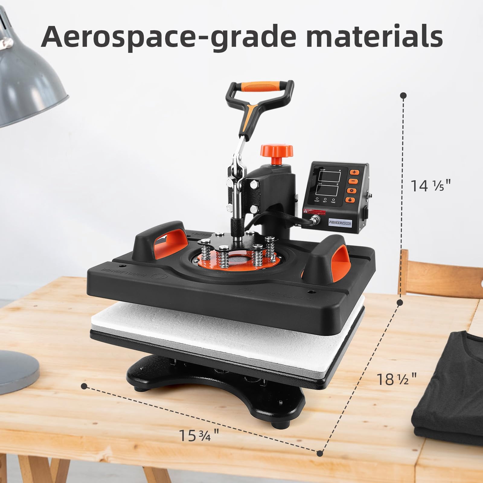Kojooin Heat Press Machine 12 X 15 inch 6 in 1, 360° Swing Away Shirt Printing Heat Transfer Machine, Digital Industrial-Quality Shirt Pressing Machine for Shirt, Hat, Mug, Plate