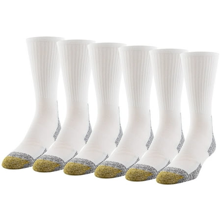 

Gold Toe Men s XS Short Crew Socks 6-Pairs White Large