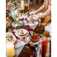 thumbnail image 3 of Christmas Cute Snowman Placemats Set of 4 Winter Snowflakes Red Black Plaid Heat Insulation Washable Place Mats, Rustic Non-Slip Table Mats for Dining Table Party Kitchen Decor,13x19 Inch, 3 of 4