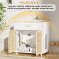 thumbnail image 6 of QUNTTINA 23.62'' Multi-Functional Cat Litter Box Furniture, Cat Litter House with Sisal Doors, Black, 6 of 9