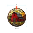 thumbnail image 5 of Red Country Barn: Ornament Style Wall or Window Hanging, 2025, Holiday Decoration, Seasonal Keepsake Gift, Unique Collectible, Window Hanging, Home 2025, Festive Home Accent,, 5 of 5