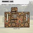 thumbnail image 5 of Psesaysky Universal Golf Cart Seat Covers for EZGO, Breathable Golf Seat Blanket with 4 Pockets and Handle Fits for Yamaha, Club Car and Other 2 Person Seats (Brown Boho Paisley Floral), 5 of 8