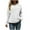 White, variant on Fnooota Womens Hooded Sweatshirts, Casual V Neck Athletic Pullover Fall Tops Green Size XL